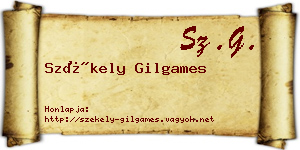 Székely Gilgames névjegykártya